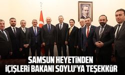 Samsun heyetinden İçişleri Bakanı Soylu'ya teşekkür