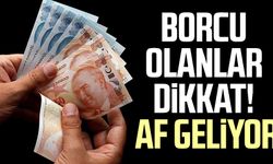 Borcu olanlar dikkat! Af geliyor