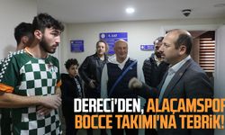 Feyzullah Dereci'den, Alaçamspor Bocce Takımı'na tebrik!