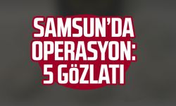 Samsun'da operasyon: 5 gözaltı 