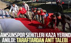 Dinmeyen acı! Samsunspor şehitleri kaza yerinde anıldı: Taraftardan anıt talebi