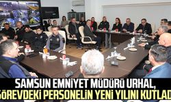 Samsun Emniyet Müdürü Ömer Urhal, görevdeki personelin yeni yılını kutladı