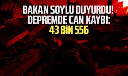 Bakan Soylu duyurdu! Depremde can kaybı: 43 bin 556