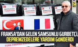 Fransa'dan gelen Samsunlu gurbetçi, depremzedelere yardım gönderdi