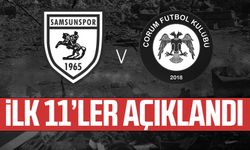 Samsunspor-Çorumspor maçının 11'leri belli oldu 