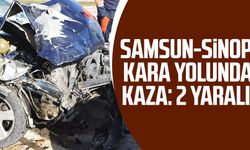 Samsun-Sinop Kara yolunda kaza: 2 yaralı