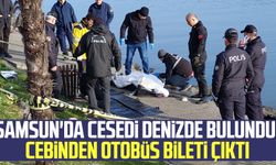 Samsun'da cesedi denizde bulundu! Cebinden otobüs bileti çıktı