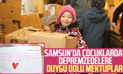 Samsun'da çocuklardan depremzedelere duygu dolu mektuplar!