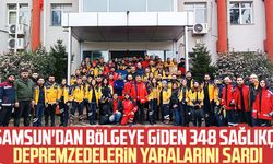 Samsun'dan bölgeye giden 348 sağlıkçı depremzedelerin yaralarını sardı