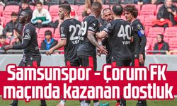 Samsunspor - Çorum FK maçında kazanan dostluk