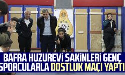 Bafra huzurevi sakinleri genç sporcularla dostluk maçı yaptı