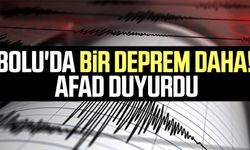 Bolu'da bir deprem daha! AFAD duyurdu