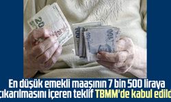 En düşük emekli maaşının 7 bin 500 liraya çıkarılmasını içeren teklif TBMM'de kabul edildi
