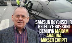 Samsun Büyükşehir Belediye Başkanı Mustafa Demir'in makam aracına mikser çarptı