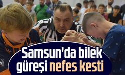 Samsun'da bilek güreşi nefes kesti  