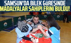 Samsun'da bilek güreşinde madalyalar sahiplerini buldu!