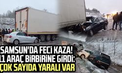 Samsun'da feci kaza! 11 araç birbirine girdi: Çok sayıda yaralı var