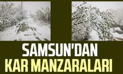 Samsun'dan kar manzaraları
