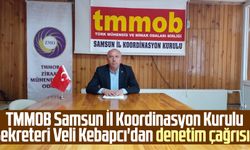 TMMOB Samsun İl Koordinasyon Kurulu Sekreteri Veli Kebapcı'dan denetim çağrısı!