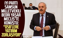 İYİ Parti Samsun Milletvekili Bedri Yaşar Meclis'te konuştu: "OSB’lere yatırım zorlaşıyor"