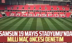 Samsun 19 Mayıs Stadyumu'nda milli maç öncesi denetim 