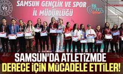 Samsun'da atletizmde derece için mücadele ettiler!