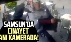 Samsun'da dönerci dükkanı önündeki cinayet anı kamerada!