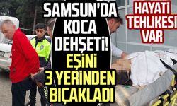 Samsun'da koca dehşeti! Eşini 3 yerinden bıçakladı: Hayati tehlikesi var