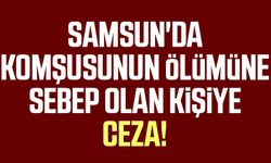 Samsun'da komşusunun ölümüne sebep olan kişiye ceza!