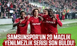 Samsunspor’un 20 maçlık yenilmezlik serisi son buldu!