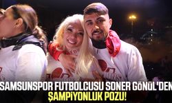 Samsunspor futbolcusu Soner Gönül'den şampiyonluk pozu!