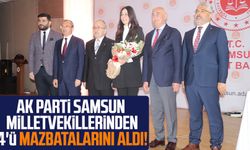 AK Parti Samsun milletvekillerinden 4'ü mazbatalarını aldı! 