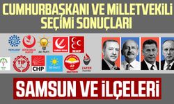 Samsun geneli ve ilçeleri Cumhurbaşkanı ve Milletvekili seçim seçim sonuçları 14 Mayıs 2023