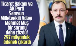 Ticaret Bakanı ve AK Parti Samsun Milletvekili Adayı Mehmet Muş bir sorunu daha çözdü! 297 milyonluk ödenek çıkardı