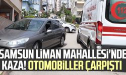 Samsun Liman Mahallesi'nde kaza! Otomobiller çarpıştı