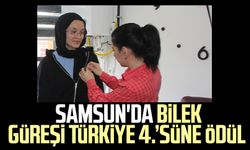 Samsun'da bilek güreşi  Türkiye 4.’süne ödül