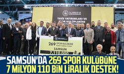 Samsun'da 269 spor kulübüne 7 milyon 110 bin liralık destek!