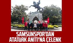 Samsunspor'dan Atatürk Anıtı'na çelenk