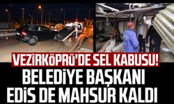 Vezirköprü'de sel kabusu! Belediye Başkanı İbrahim Sadık Edis de mahsur kaldı