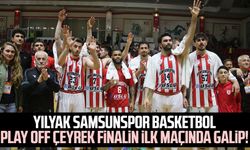 YILYAK Samsunspor Basketbol Play Off çeyrek finalin ilk maçında galip!