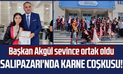 Salıpazarı'nda karne coşkusu! Belediye Başkanı Halil Akgül sevince ortak oldu