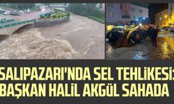 Salıpazarı'nda sel tehlikesi: Başkan Halil Akgül sahada