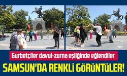 Samsun'da renkli görüntüler! Gurbetçiler davul-zurna eşliğinde eğlendiler