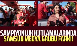 Samsunspor Basketbol şampiyonluk kutlamalarında Samsun Medya Grubu farkı!