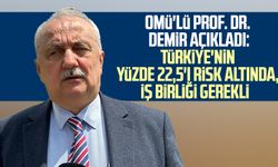 OMÜ'lü Prof. Dr. Yusuf Demir açıkladı: Türkiye'nin yüzde 22,5'i risk altında, iş birliği gerekli