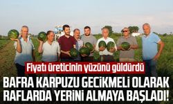 Bafra karpuzu gecikmeli olarak raflarda yerini almaya başladı! Fiyatı üreticinin yüzünü güldürdü
