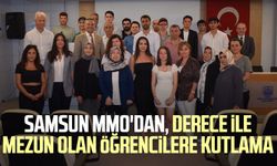 Samsun MMO'dan, derece ile mezun olan öğrencilere kutlama