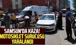 Samsun'da kaza! Motosiklet sürücüsü yaralandı