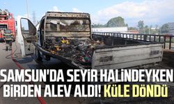 Samsun'da seyir halindeyken birden alev aldı! Küle döndü