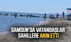 Samsun’da sıcak havanın etkisiyle vatandaşlar sahillere akın etti